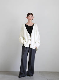 スリーブリンキングVネックカーディガン【by SON】