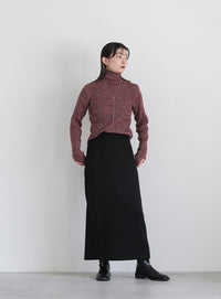 バックスリットストレッチナロースカート