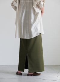 バックスリットストレッチナロースカート