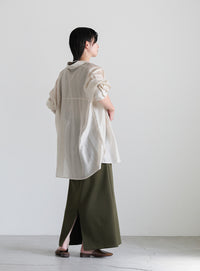 バックスリットストレッチナロースカート