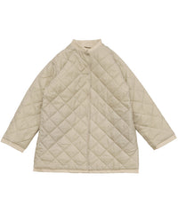 キルティングフェイクレザーオーバージャケット【SALE】