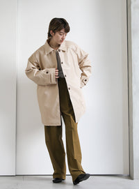 キルティングフェイクレザーオーバージャケット【SALE】
