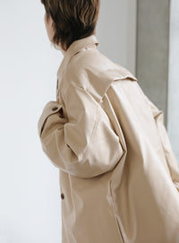 キルティングフェイクレザーオーバージャケット【SALE】