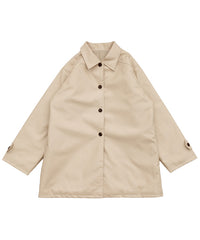 キルティングフェイクレザーオーバージャケット【SALE】