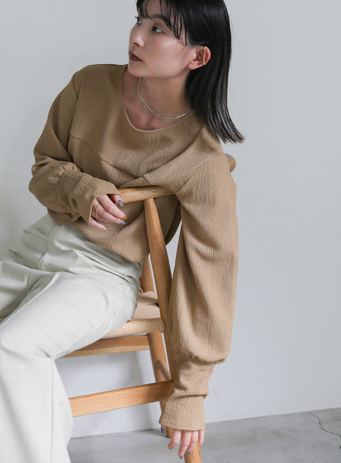 トップス mdk Monki – Top oversize z długimi rękawami w różowo-żółte paski