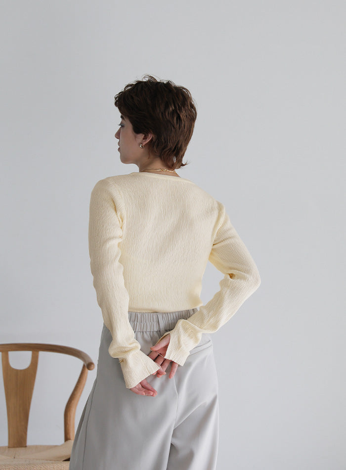 【ミルク：プロフ必読 さま】open yy グレーリブトップス M ニュアンスリブクルーネックトップス – SELECT MOCA