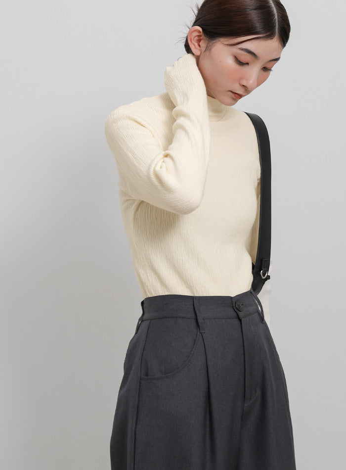 トップス Mochoko ニュアンスリブプチハイネックトップス – SELECT MOCA