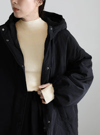 ニュアンスリブプチハイネックトップス