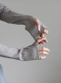 ニュアンスリブプチハイネックトップス