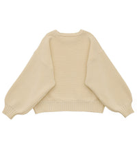 スポンディッシュクルーネックショートニット【SALE】