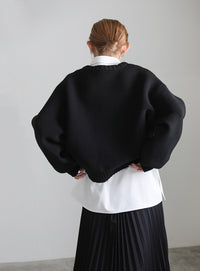 スポンディッシュクルーネックショートニット【SALE】