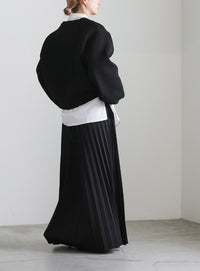 スポンディッシュクルーネックショートニット【SALE】