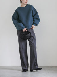スポンディッシュクルーネックショートニット【SALE】