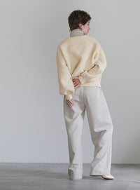 スポンディッシュクルーネックショートニット【SALE】