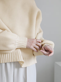 スポンディッシュクルーネックショートニット【SALE】