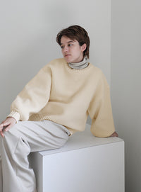 スポンディッシュクルーネックショートニット【SALE】