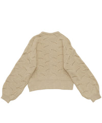 リーフモチーフボリュームニット【SALE】