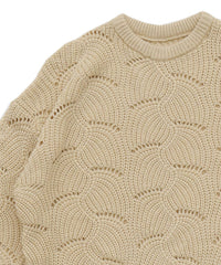 リーフモチーフボリュームニット【SALE】