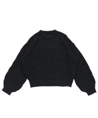 リーフモチーフボリュームニット【SALE】