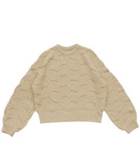 リーフモチーフボリュームニット【SALE】