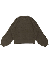 リーフモチーフボリュームニット【SALE】