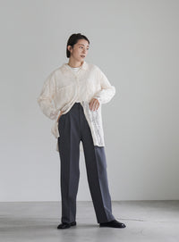 センタープレスストレートスラックス