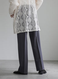 センタープレスストレートスラックス