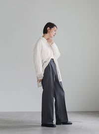 センタープレスストレートスラックス