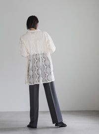 センタープレスストレートスラックス