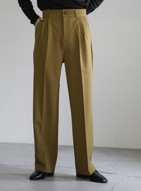 センタープレスストレートスラックス