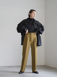 センタープレスストレートスラックス