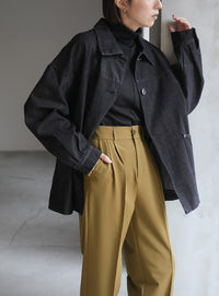 センタープレスストレートスラックス