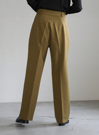 センタープレスストレートスラックス