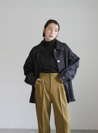 センタープレスストレートスラックス