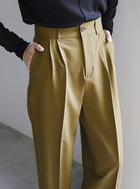 センタープレスストレートスラックス