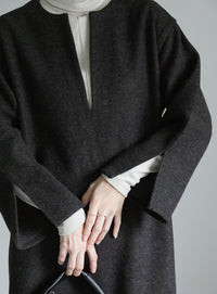 キーネックスリットスリーブワンピース【official限定】