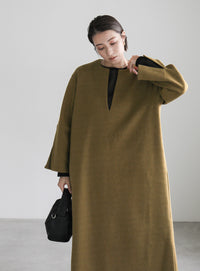 キーネックスリットスリーブワンピース【official限定】