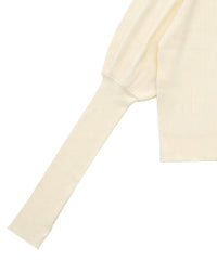 パフスリーブタートルネックニット