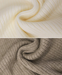 パフスリーブタートルネックニット