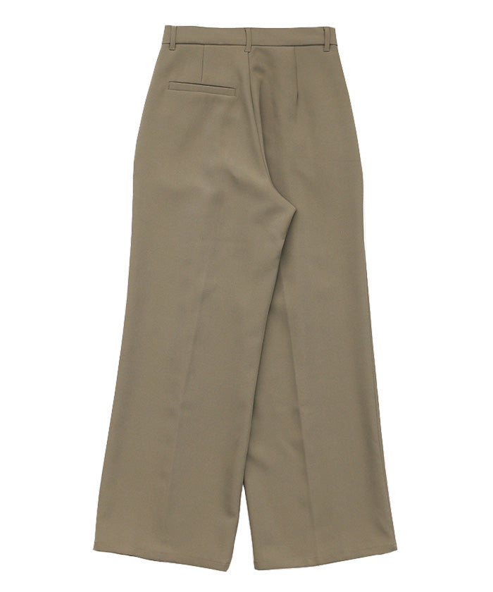 SINSS スラックス Center press two tuck wide straight slacks