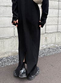 【サイズ展開あり】フィンガースリーブプチハイリブワンピース【by SON】