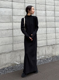 【サイズ展開あり】フィンガースリーブプチハイリブワンピース【by SON】