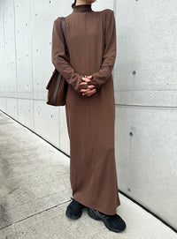 【サイズ展開あり】フィンガースリーブプチハイリブワンピース【by SON】