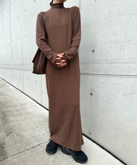 【サイズ展開あり】フィンガースリーブプチハイリブワンピース【by SON】