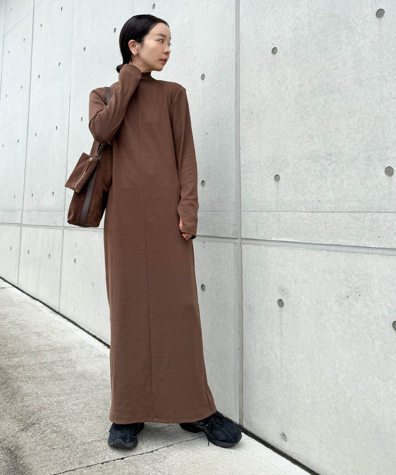サイズ展開あり】フィンガースリーブプチハイリブワンピース【by SON