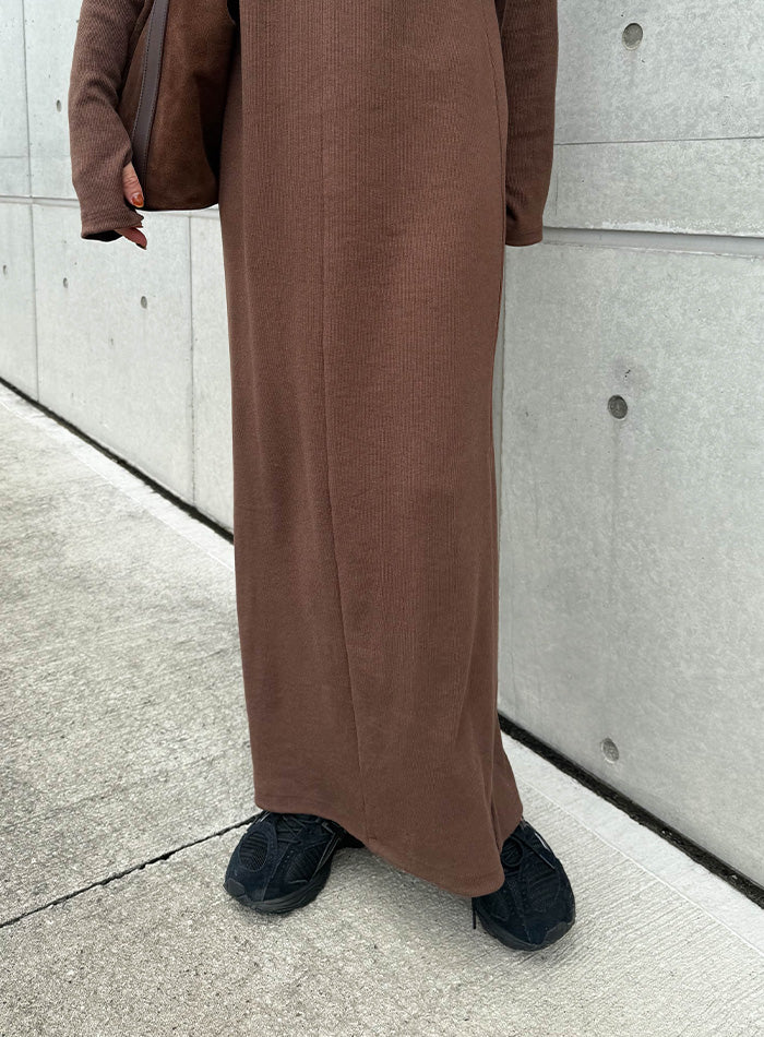 【サイズ展開あり】フィンガースリーブプチハイリブワンピース【by SON】