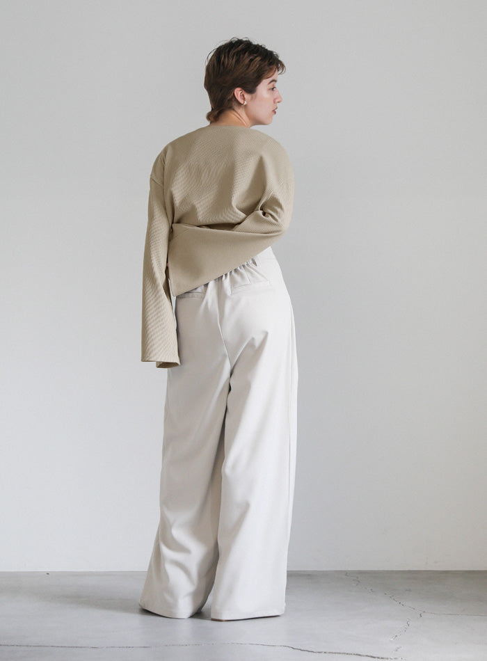 キーネックリップルワイドスリーブトップス – SELECT MOCA