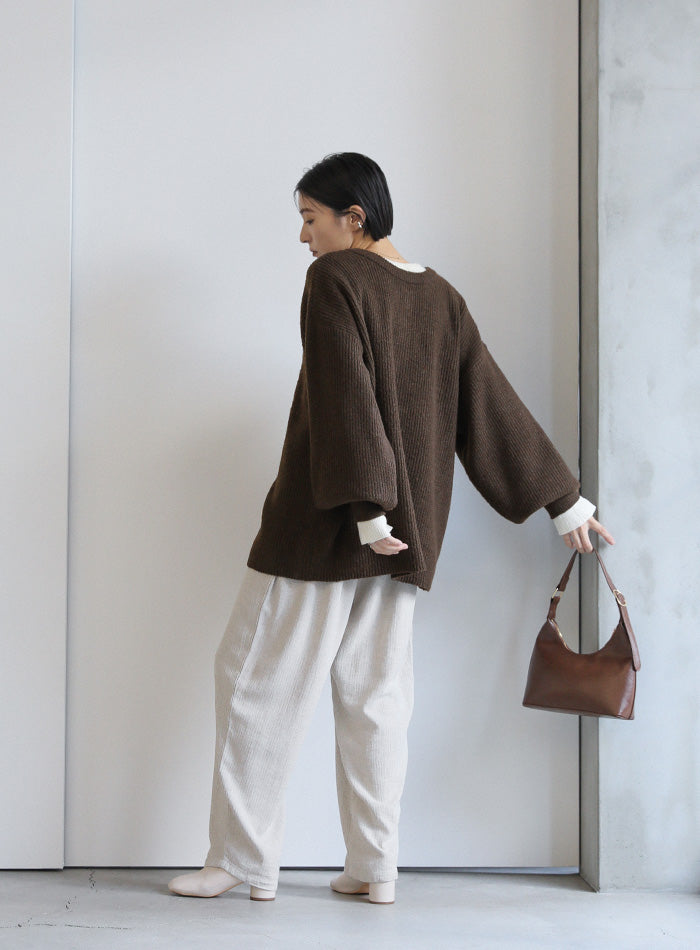 2WAYボリュームスリーブニットカーディガン