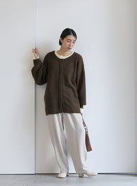 2WAYボリュームスリーブニットカーディガン