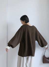 2WAYボリュームスリーブニットカーディガン